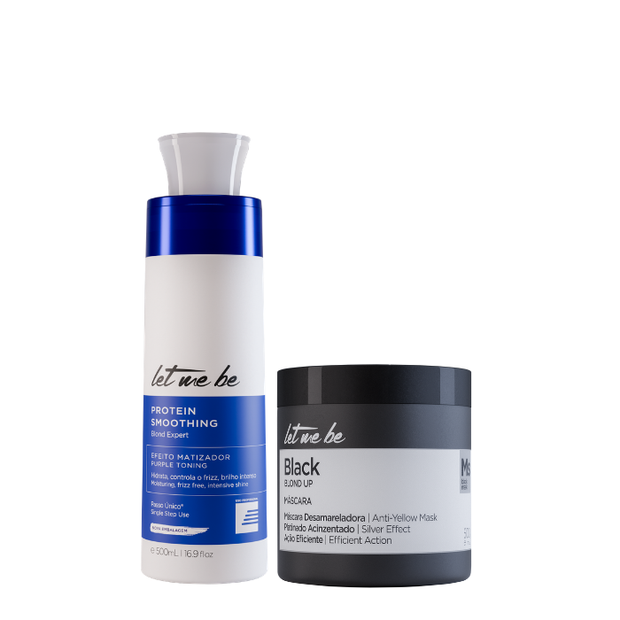 Blond Expert Step Step Straightening | 500ml + Black mask - gray effect | 500g