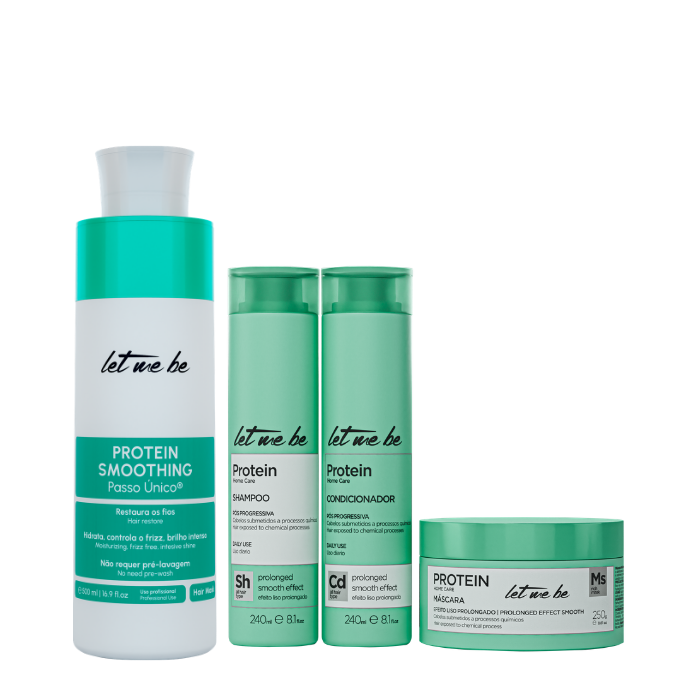 Protein Smoothing Single Step Step | 500ml + Protein Home Care Kit - Liso Prolonged | Post-progressive