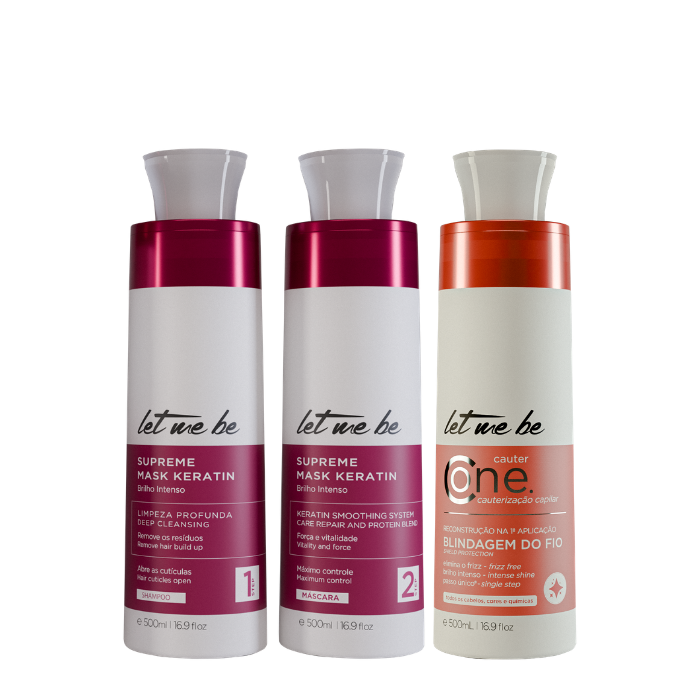 Supreme Straightening Kit Mask Keratin | 2x500ml+ Cauter One | 500ml