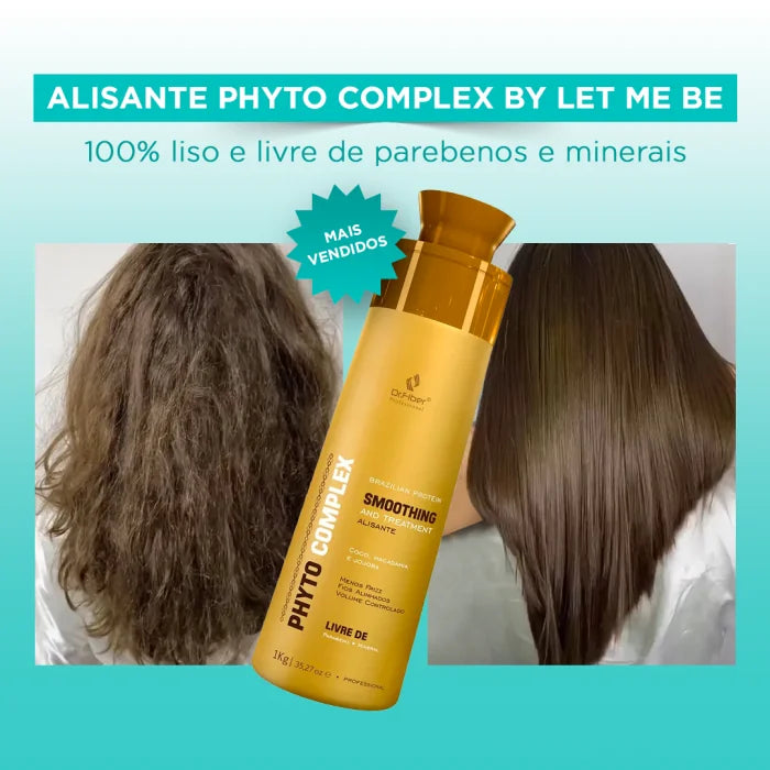 PHYTO DETOX Preparatory Shampoo | 1L + Phyto Complex Straightening | 1L