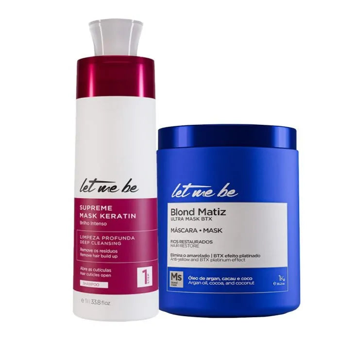 BTX Blond Matiz Ultra Mask | 1kg + anti -waste shampoo supreme | 1L