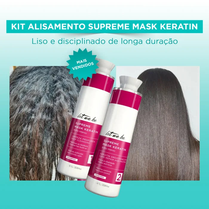 Supreme Straightening Kit Mask Keratin | 2x1l