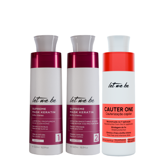Supreme Straightening Kit Mask Keratin | 2x500ml+ Cauter One | 500ml