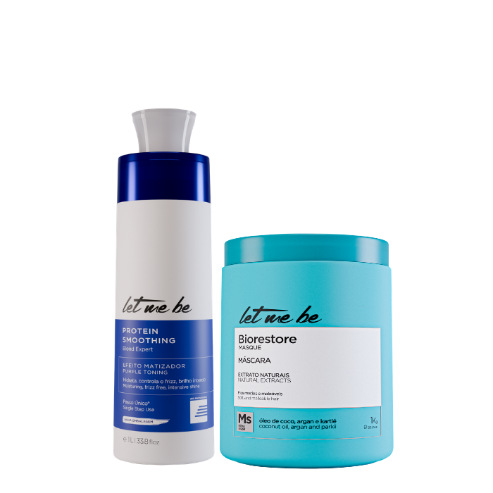 Blond Expert Step Step Straightening | 1L + Ultra Moisturizing Biorestore Mask | 1kg