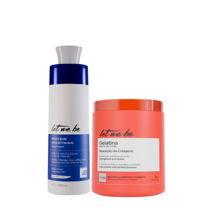 Blond Expert Step Step Straightening | 1L + Gelatin Mask - Hydration and Replacement of Collagen | 1kg