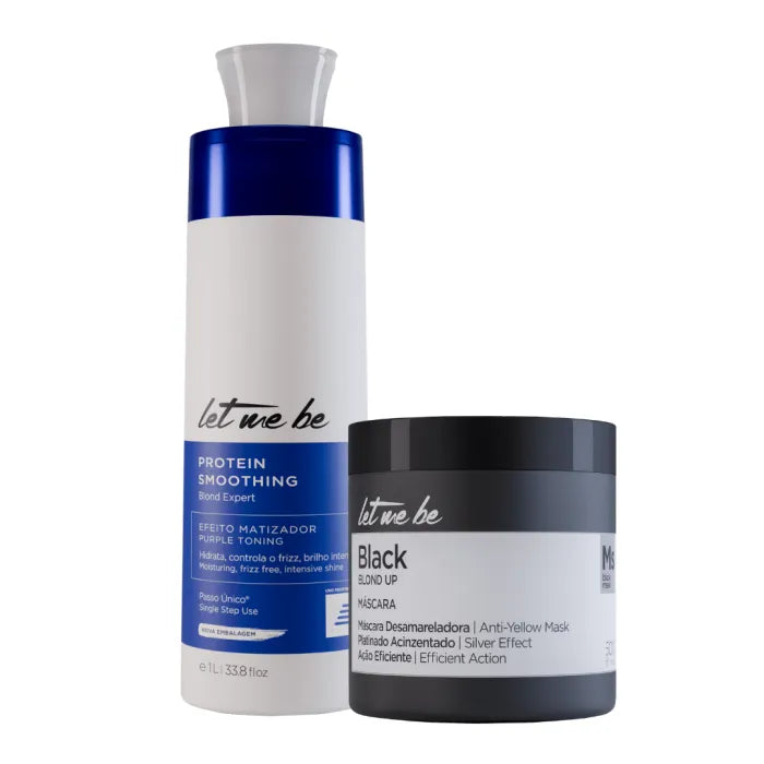 Blond Expert Single Step Straightening | 1L + Black Mask – Grayish Effect | 500g