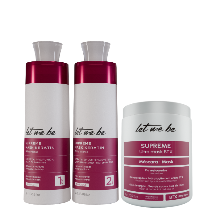 Supreme Straightening Kit Mask Keratin | 2x1L + BTX Supreme Ultra Mask | 1kg