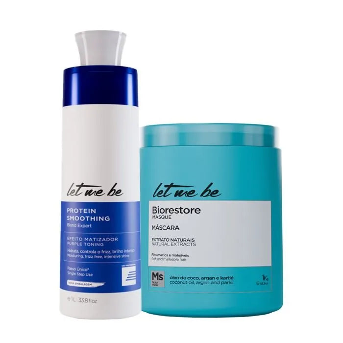 Blond Expert Single Step Straightening | 1L + Biorestore Ultra Moisturizing Mask | 1Kg