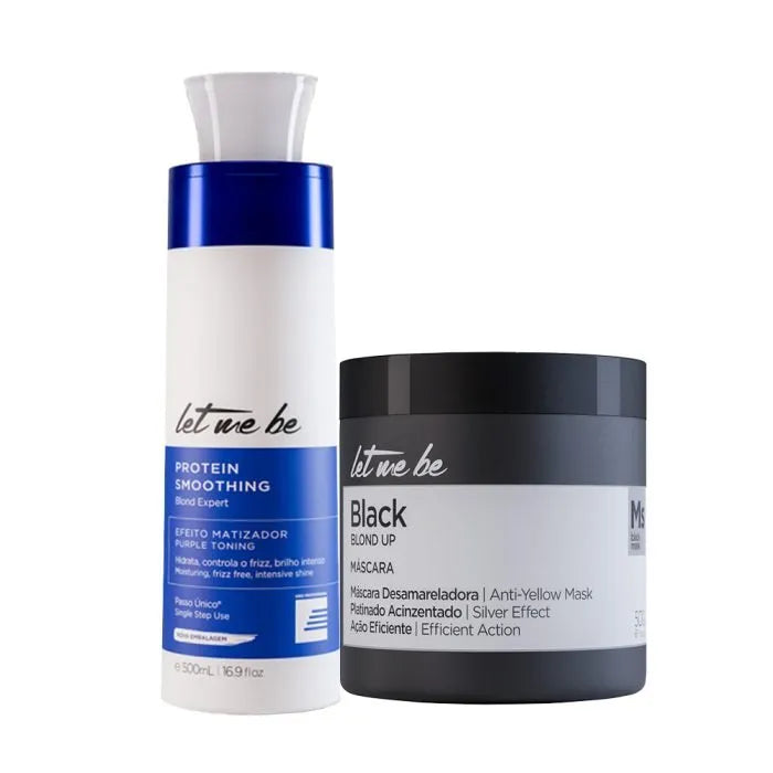 Blond Expert Single Step Straightening | 500ml + Black Mask – Grayish Effect | 500g