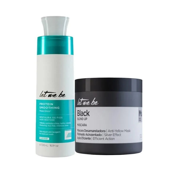Protein Smoothing Single Step | 500ml + Black Mask – Grayish Effect | 500g